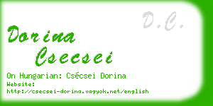 dorina csecsei business card