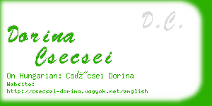 dorina csecsei business card